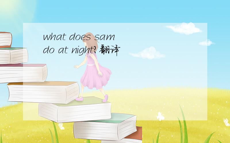 what does sam do at night?翻译