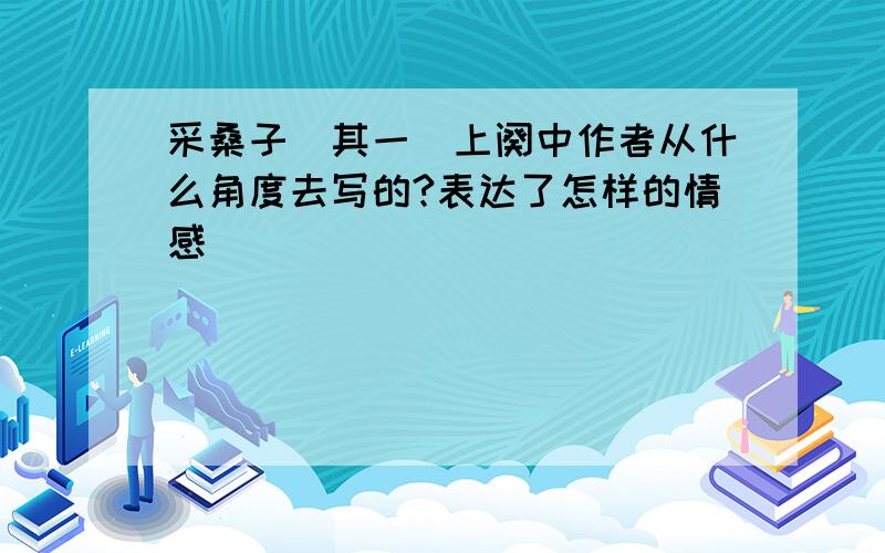 采桑子（其一）上阕中作者从什么角度去写的?表达了怎样的情感