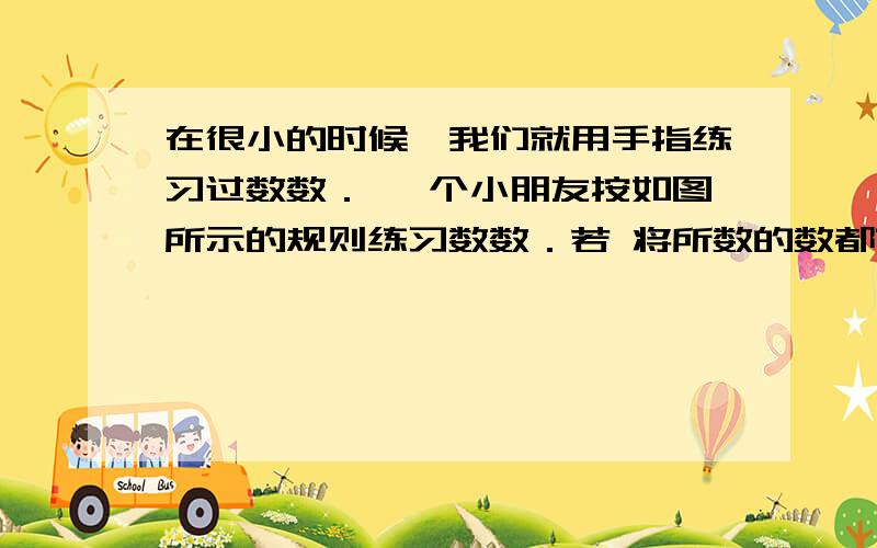 在很小的时候,我们就用手指练习过数数． 一个小朋友按如图所示的规则练习数数．若 将所数的数都变成负数第2007个数的时候是的几个手指？