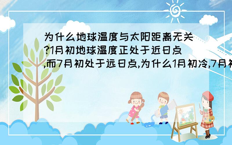 为什么地球温度与太阳距离无关?1月初地球温度正处于近日点,而7月初处于远日点,为什么1月初冷,7月初炎热?