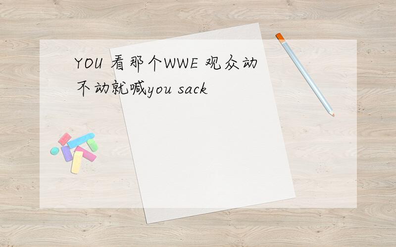 YOU 看那个WWE 观众动不动就喊you sack