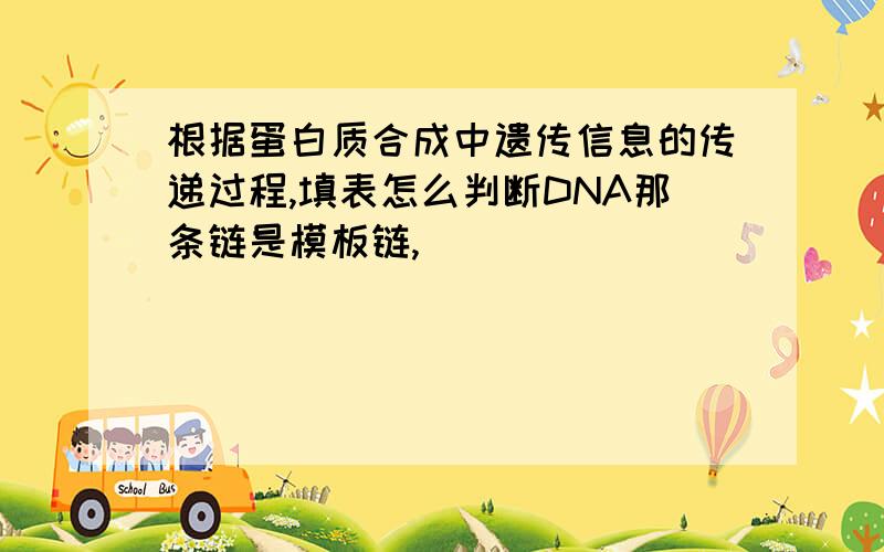 根据蛋白质合成中遗传信息的传递过程,填表怎么判断DNA那条链是模板链,