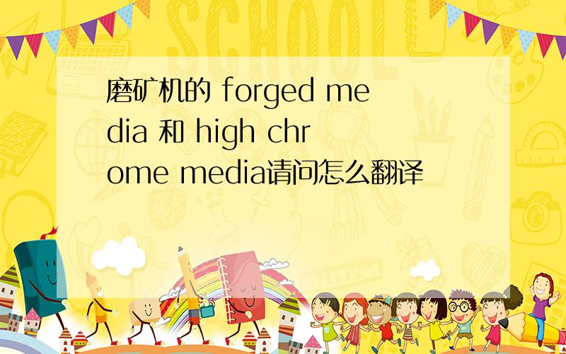 磨矿机的 forged media 和 high chrome media请问怎么翻译