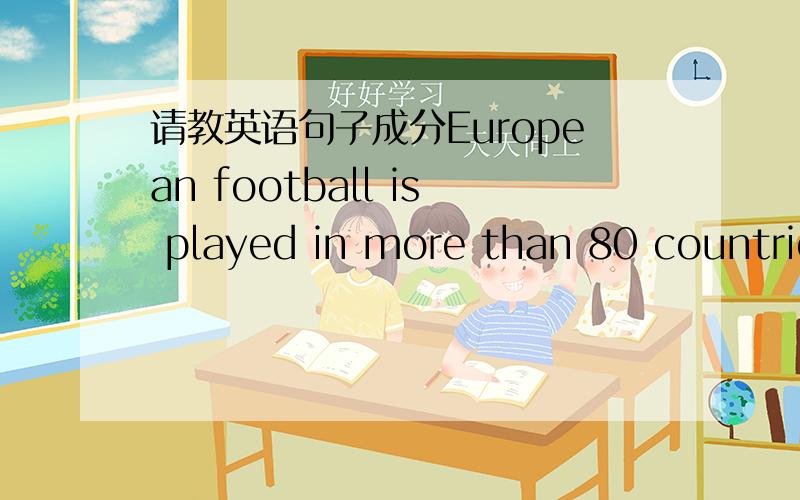 请教英语句子成分European football is played in more than 80 countries,making it the most popular sport in the world.其中making it the most popular sport in the world作句子的什么成分?