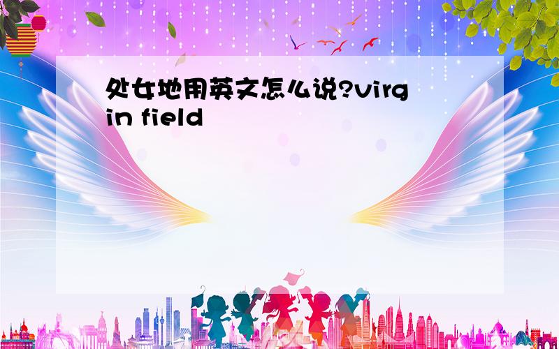 处女地用英文怎么说?virgin field