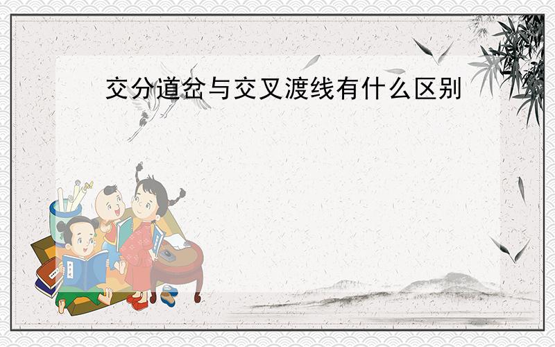 交分道岔与交叉渡线有什么区别