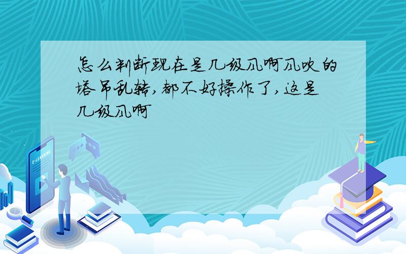 怎么判断现在是几级风啊风吹的塔吊乱转,都不好操作了,这是几级风啊