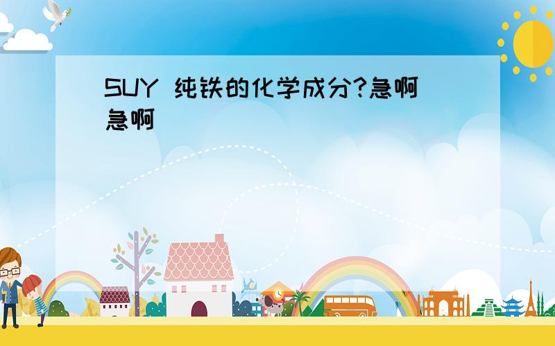 SUY 纯铁的化学成分?急啊急啊