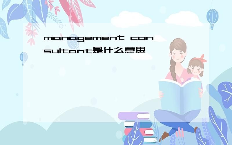 management consultant是什么意思