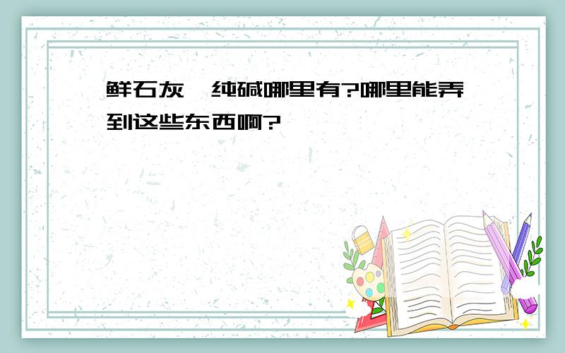 鲜石灰、纯碱哪里有?哪里能弄到这些东西啊?