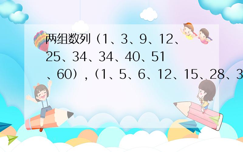 两组数列（1、3、9、12、25、34、34、40、51、60）,（1、5、6、12、15、28、32、42、65、71）这两组括号内的数列之间可以通过任意的运算,最后结果都要等于6666 ..