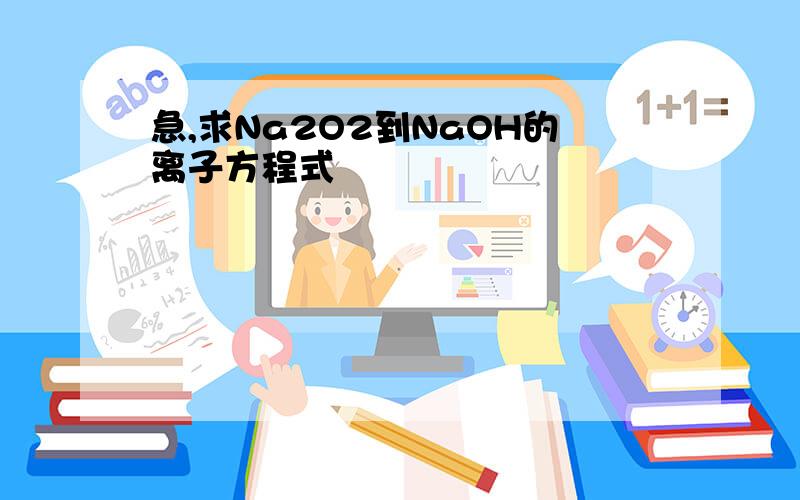 急,求Na2O2到NaOH的离子方程式