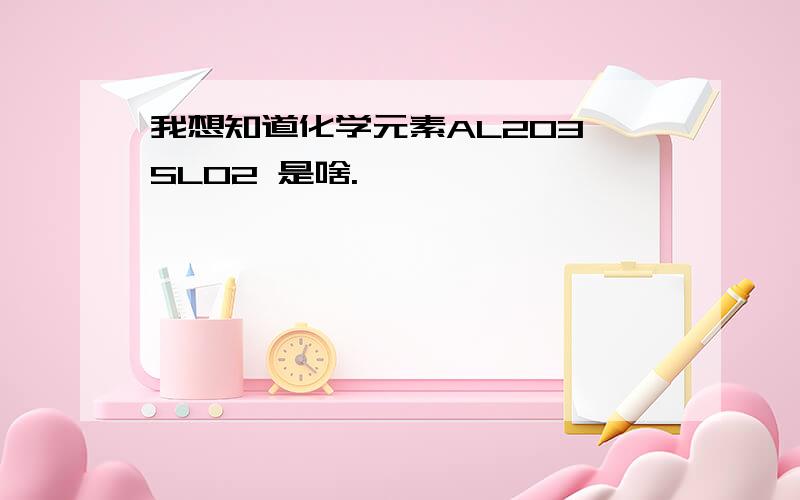 我想知道化学元素AL203 SL02 是啥.