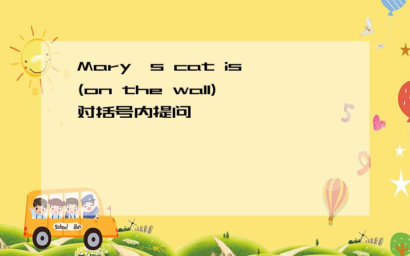 Mary's cat is (on the wall) 对括号内提问