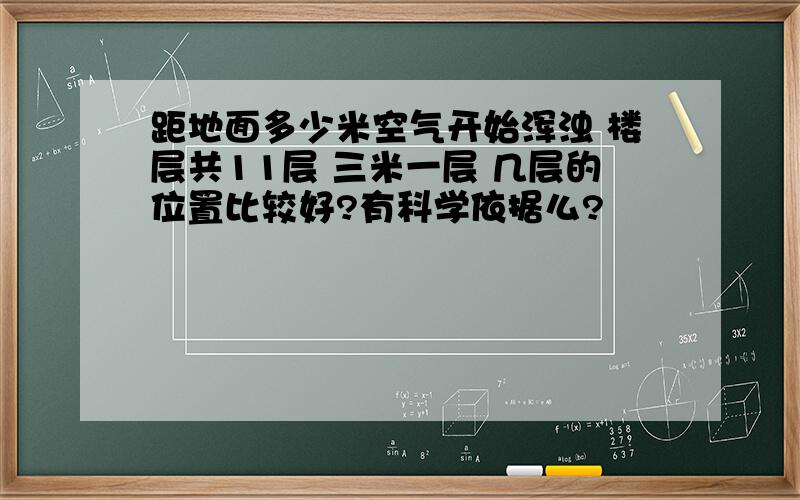 距地面多少米空气开始浑浊 楼层共11层 三米一层 几层的位置比较好?有科学依据么?