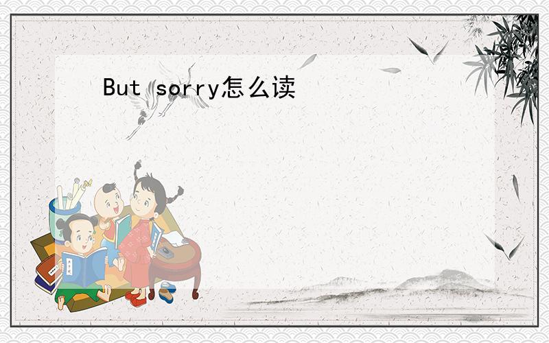 But sorry怎么读