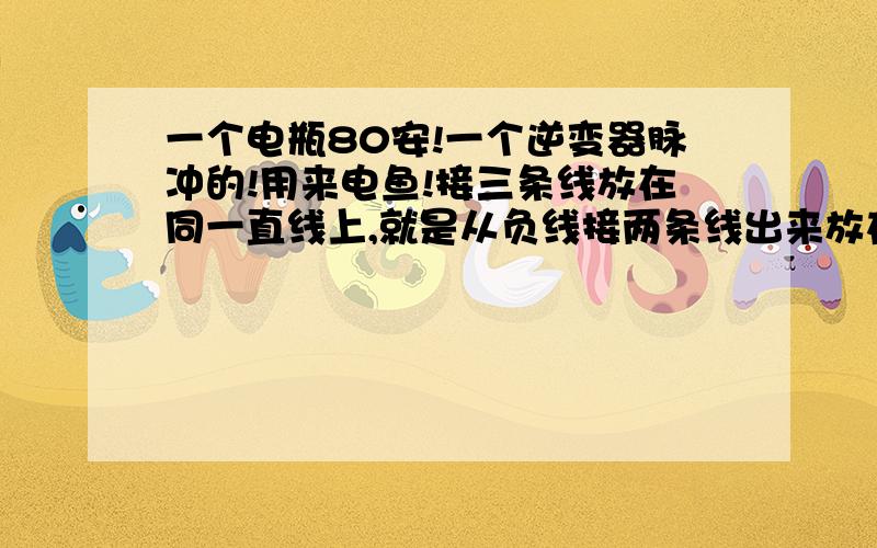 一个电瓶80安!一个逆变器脉冲的!用来电鱼!接三条线放在同一直线上,就是从负线接两条线出来放在两端,正线放在中间!这样的输出会不会比两条线正负的输出,少一半的力呢!比如两条线逆变器