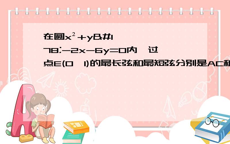 在圆x²+y²-2x-6y=0内,过点E(0,1)的最长弦和最短弦分别是AC和BD,则四边形ABCD的面积为