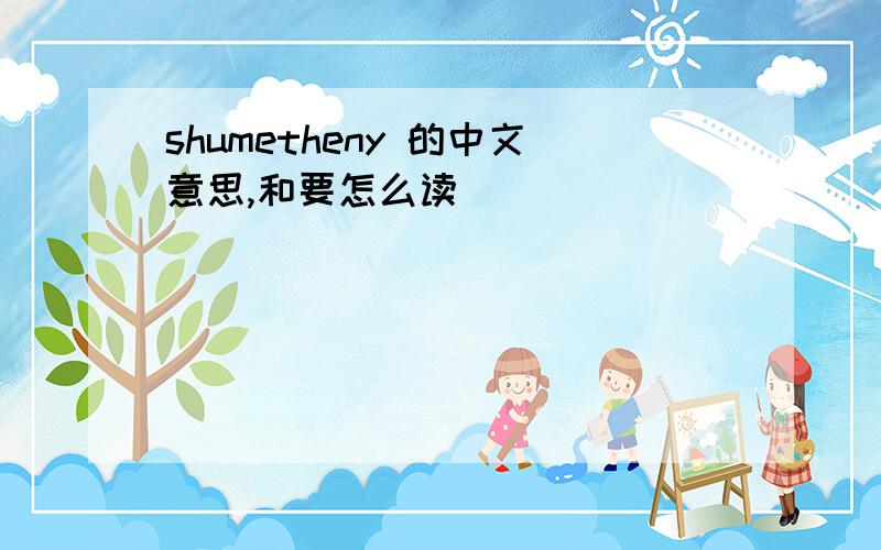 shumetheny 的中文意思,和要怎么读