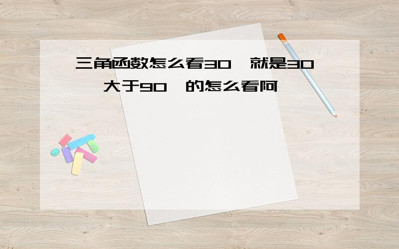 三角函数怎么看30°就是30° 大于90°的怎么看阿