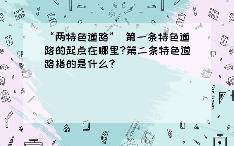 “两特色道路” 第一条特色道路的起点在哪里?第二条特色道路指的是什么?