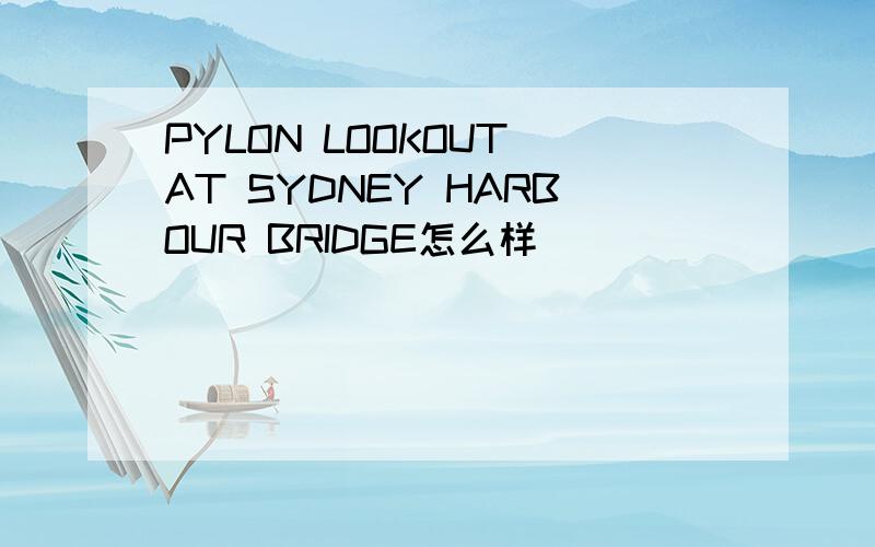 PYLON LOOKOUT AT SYDNEY HARBOUR BRIDGE怎么样