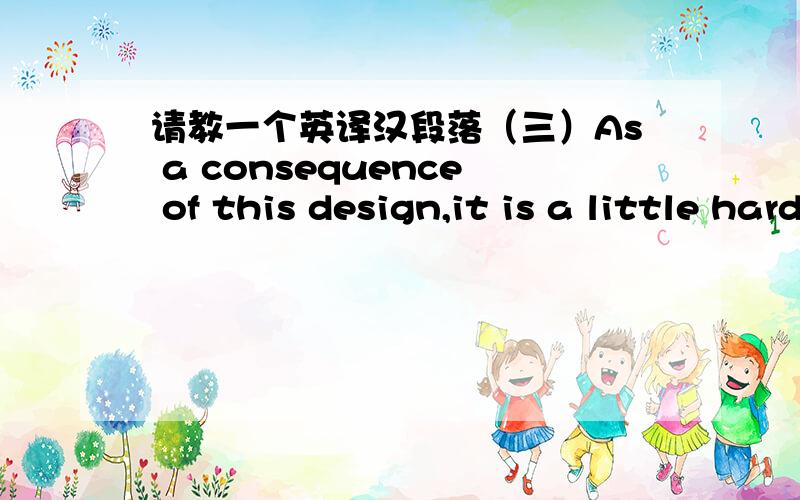 请教一个英译汉段落（三）As a consequence of this design,it is a little hard to say which layer RTP is in.Since it runs in user space and is linked to the application program,it certainly looks like an application protocol.On the other han