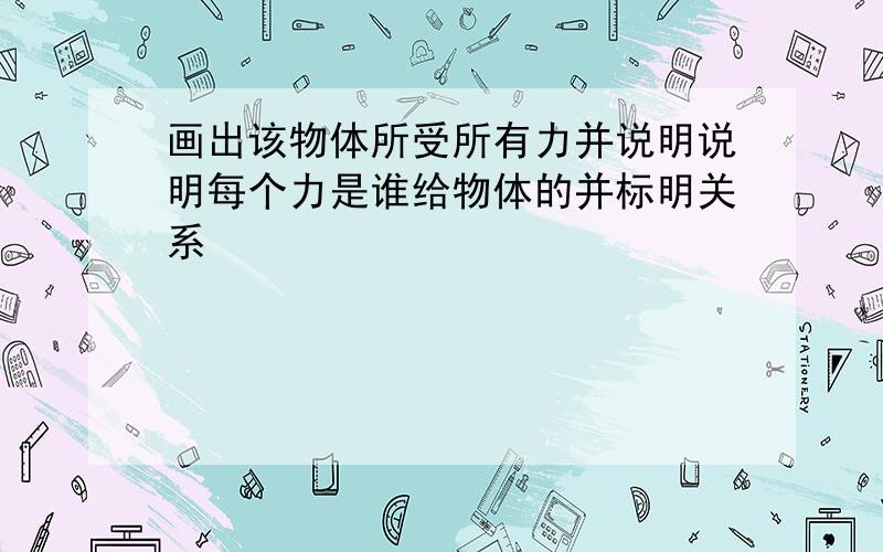 画出该物体所受所有力并说明说明每个力是谁给物体的并标明关系