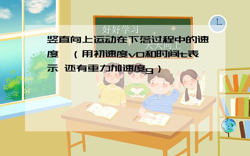 竖直向上运动在下落过程中的速度*（用初速度v0和时间t表示 还有重力加速度g）