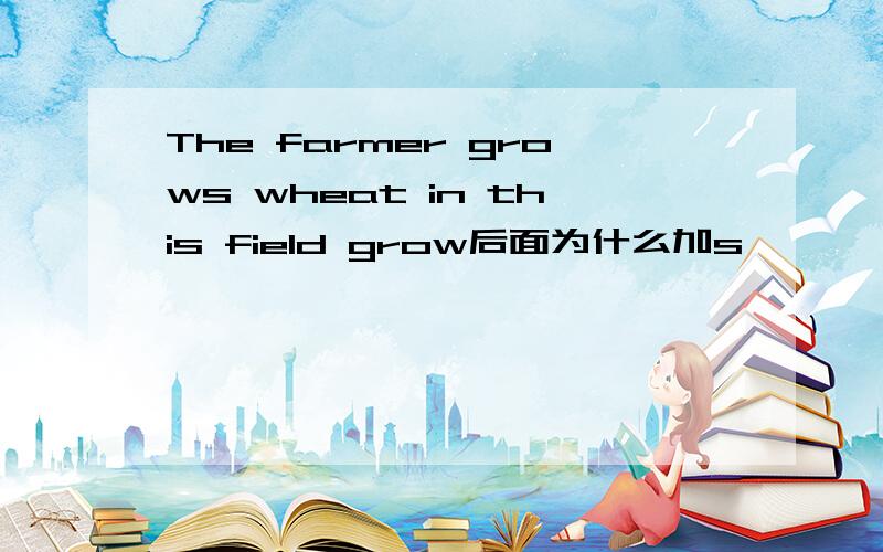 The farmer grows wheat in this field grow后面为什么加s