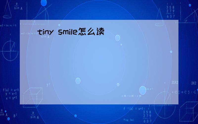 tiny smile怎么读