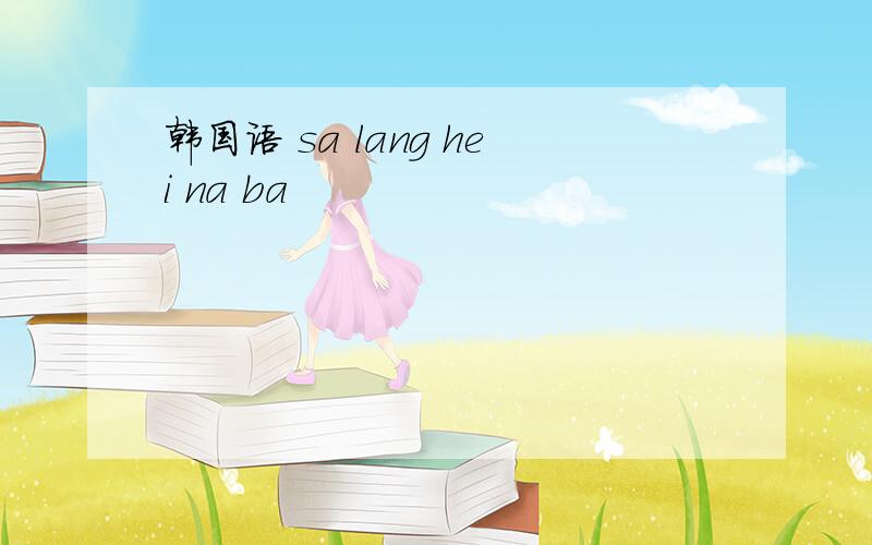 韩国语 sa lang hei na ba