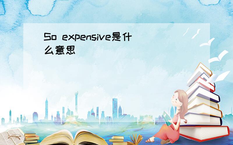 So expensive是什么意思