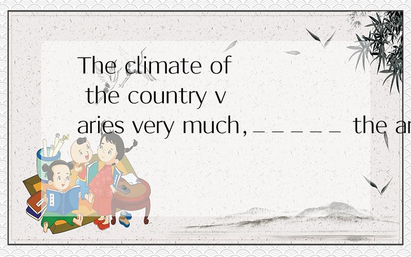 The climate of the country varies very much,_____ the areas.The climate of the country varies very much,_____ the areas.A.insisting onB.depending onC.keeping onD.getting on选什么?