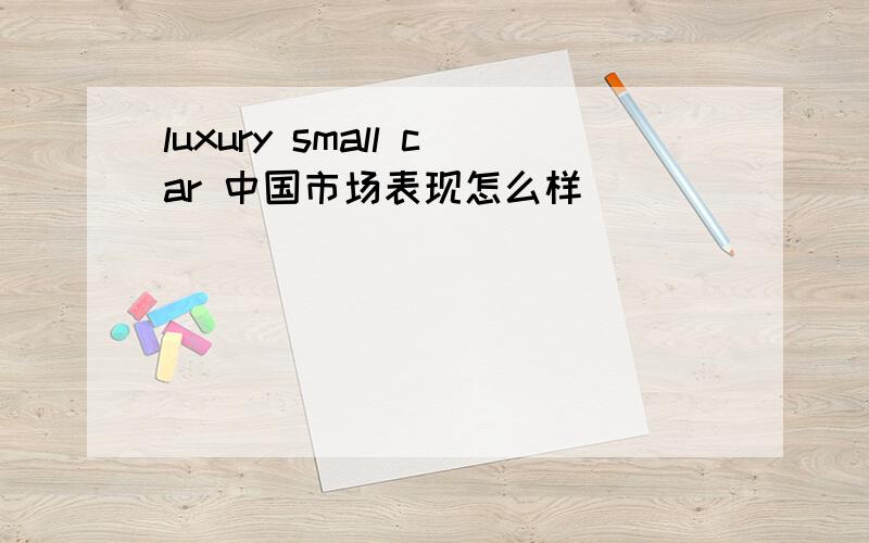 luxury small car 中国市场表现怎么样