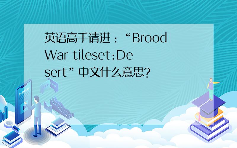 英语高手请进：“Brood War tileset:Desert”中文什么意思?