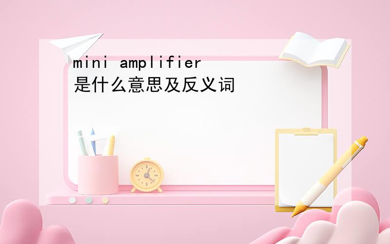 mini amplifier是什么意思及反义词