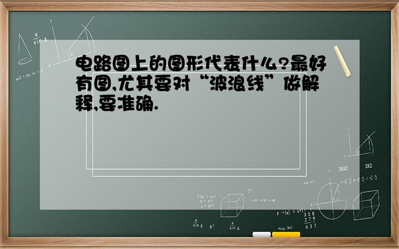 电路图上的图形代表什么?最好有图,尤其要对“波浪线”做解释,要准确.