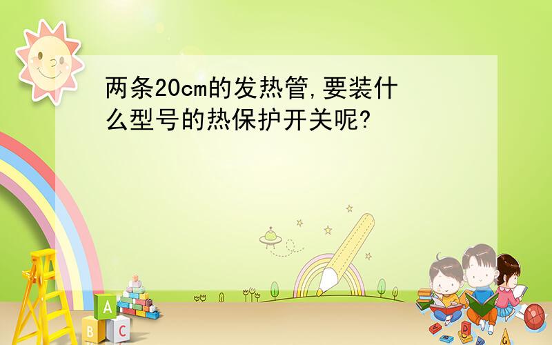 两条20cm的发热管,要装什么型号的热保护开关呢?