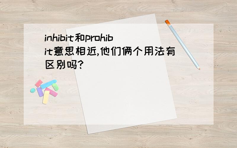 inhibit和prohibit意思相近,他们俩个用法有区别吗?