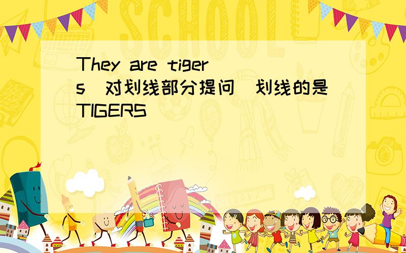 They are tigers(对划线部分提问）划线的是TIGERS
