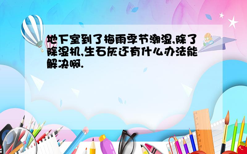 地下室到了梅雨季节潮湿,除了除湿机,生石灰还有什么办法能解决啊.