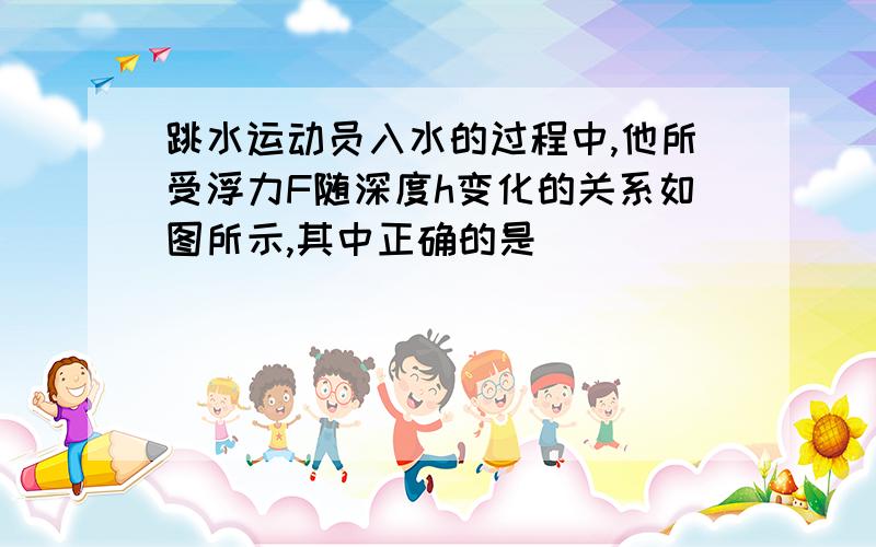 跳水运动员入水的过程中,他所受浮力F随深度h变化的关系如图所示,其中正确的是