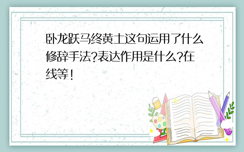 卧龙跃马终黄土这句运用了什么修辞手法?表达作用是什么?在线等!