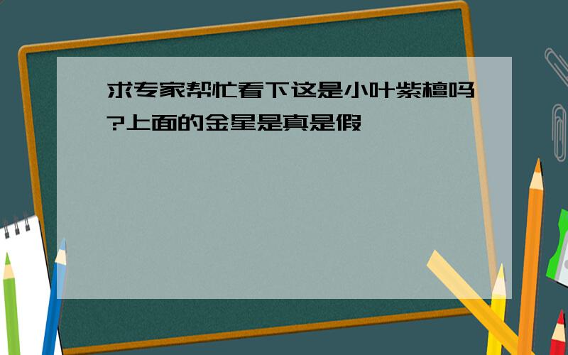 求专家帮忙看下这是小叶紫檀吗?上面的金星是真是假