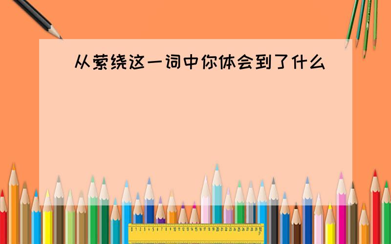 从萦绕这一词中你体会到了什么