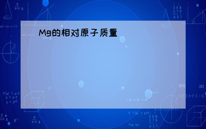 Mg的相对原子质量