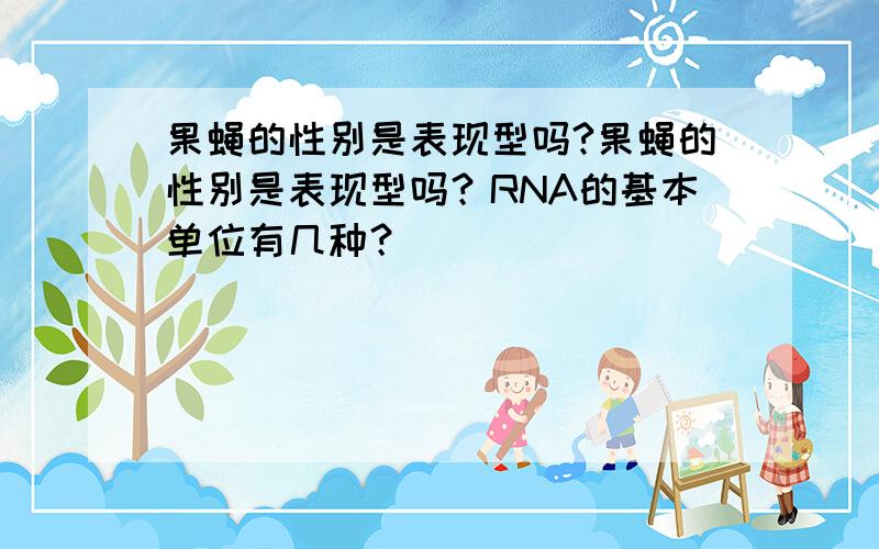 果蝇的性别是表现型吗?果蝇的性别是表现型吗？RNA的基本单位有几种？