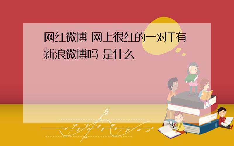 网红微博 网上很红的一对T有新浪微博吗 是什么