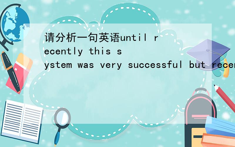 请分析一句英语until recently this system was very successful but recently there have been problems.上面这句中,until recently this system was very successful怎么翻译?是说之前都是successful的是吗?还是主要强调最近出现